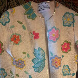 Vintage Mary McFadden Floral Jacket